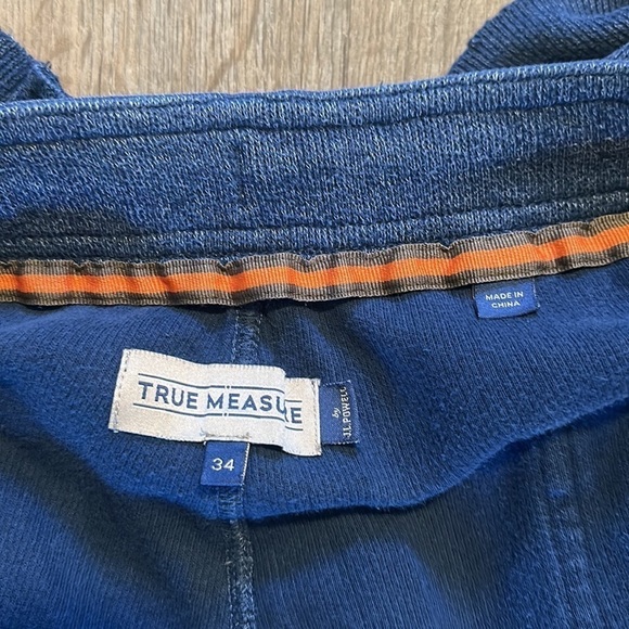 TRUE MEASURE BLUE TERRY SHORTS (SIZE 34) - Picture 5 of 6